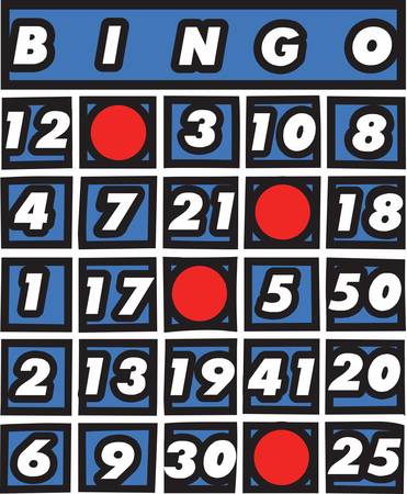 Bingo cards are used all over the world for different kind of card gamesのイラスト素材