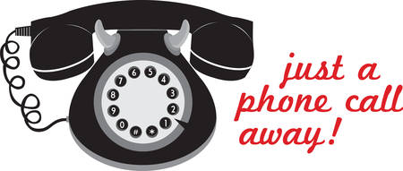 Call anyone with stylish retro telephone. Pick those design by Concord.のイラスト素材