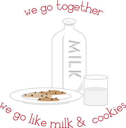 Milk and cookies are kids favorites after school.のイラスト素材