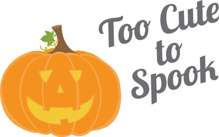 Cute smiling jack o lantern for Halloween decorating.のイラスト素材