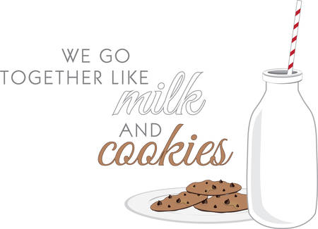 A type of cookie containing bits of solid chocolate and often nuts pick those designs by concordのイラスト素材