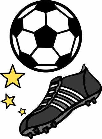 Soccer players will love great game equipment.のイラスト素材