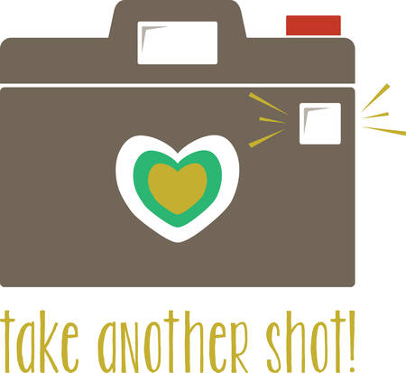 This camera would look lovely on a camera strap.のイラスト素材