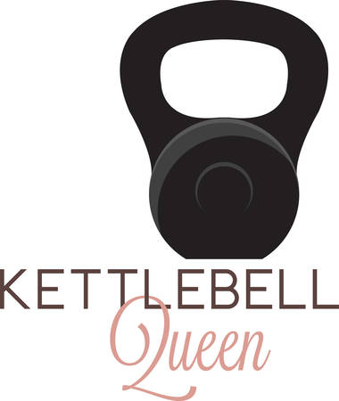 Kettle bells are cast iron weights resembling a cannonball with a handle.のイラスト素材