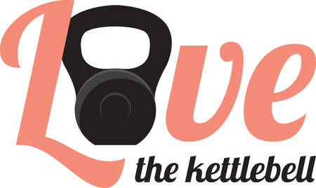 Kettle bells are cast iron weights resembling a cannonball with a handle.のイラスト素材