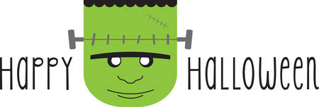 Frankenstein will make a great Halloween decoration.のイラスト素材