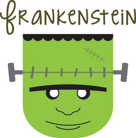 Frankenstein will make a great Halloween decoration.のイラスト素材