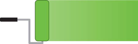 A painter will love this colorful paint roller.のイラスト素材