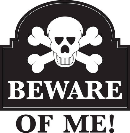 A scary warning sign will make a great Halloween decoration.のイラスト素材