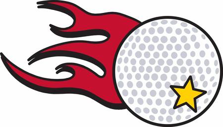 Volleyball players will love this flaming ball design.のイラスト素材