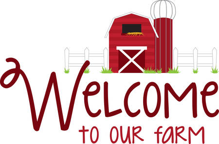 Use this barn scene for your favorite little farmer.のイラスト素材