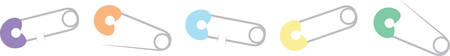 The safety pin also known as a baby pin is a variation of the regular pin which includes a simple spring mechanism and a clasp pick those designs by concordのイラスト素材
