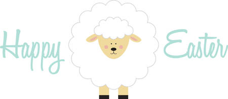 Use this lamb on a baby outfit.のイラスト素材