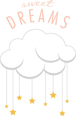 Add fluffy clouds to a nursery for a sweet bedtime.のイラスト素材