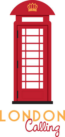 Nice telephone booth design to decorate the houseのイラスト素材