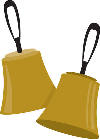 This set of choir bells will make a stylish accent to towels, linens, and pockets.のイラスト素材