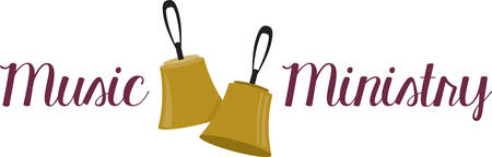 This set of choir bells will make a stylish accent to towels, linens, and pockets.のイラスト素材