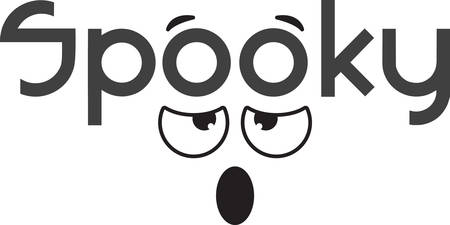 Prepare to have a hauntingly delightful Halloween with this design on t-shirts, hoodies, hats, warm-ups and more for the little ones!のイラスト素材