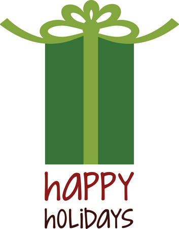 Celebrate the spirit of giving and spread Christmas cheer with this pretty design on pillows, wall hangings, totes and more!のイラスト素材