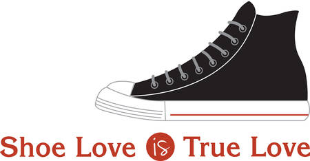 Accessorize to your heart's desire.  Get this casual sneaker on your indoor projects and add personality to your style!のイラスト素材