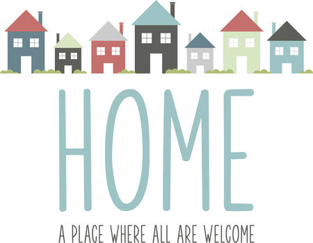 This design is great to make unique gifts for loved ones!  Make perfect housewarming gifts for the new nest, with this design on quilts and indoor projects.のイラスト素材