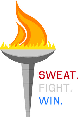 sweat, fight, win. design for banners, clothing, framed embroideryのイラスト素材