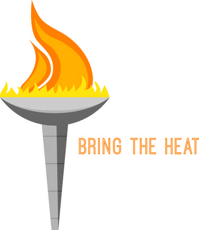 bring the heat. design for banners, clothing, framed embroideryのイラスト素材