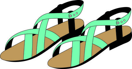 Accessorize to your heart's desire.  Get these sandals on your indoor projects and add personality to your style!のイラスト素材
