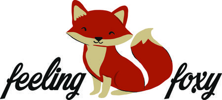 Put the cute in kids embroidery with the adorable fox motif on bodysuits, layettes, t-shirts, hats, bibs & more!のイラスト素材
