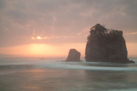 best sunrise location at Malang, east javaの写真素材