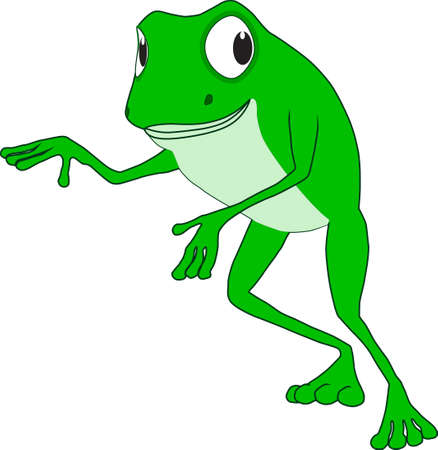 Cartoon of a unique and hypnotizing frogのイラスト素材