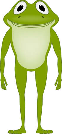 Cartoon of a friendly and cool frogのイラスト素材