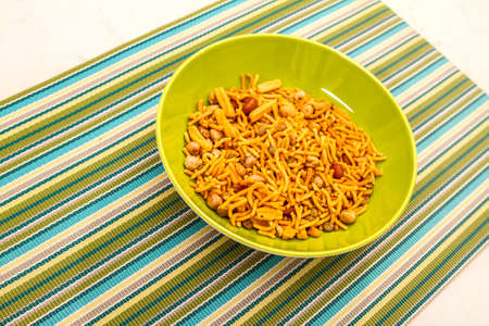 Snack Bombay Mix, a typical Indian snack
の写真素材