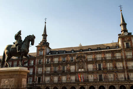Plaza Mayor facades, Madridのeditorial素材