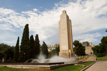 Monument on Sa Faixina Park in Palma de Mallorca, in memory of the spanish civil war.のeditorial素材