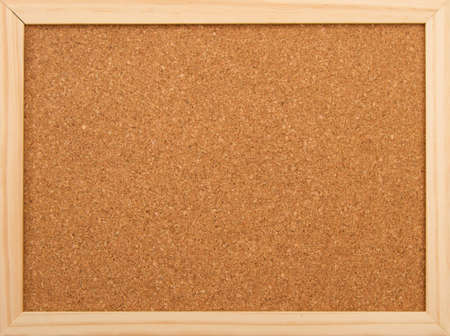 Cork board with a wooden frame.の写真素材
