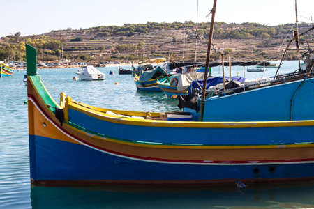 Old fishing town in Maltaの写真素材