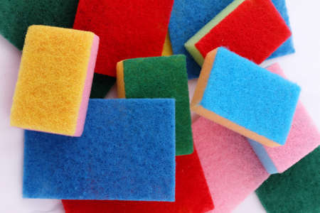 A lot of sponges in different colors background
の写真素材
