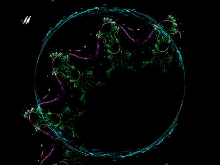 A digitally generated background fractal.