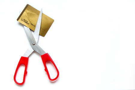 Reduce expenses with the credit cardの写真素材
