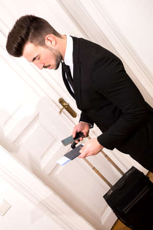 Businessman going on a business tripの写真素材