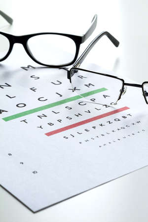 Eyes Examination, glasses diopter check upの写真素材