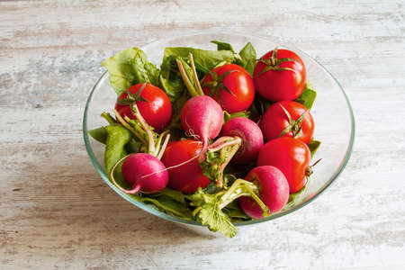 Preparing some vegetables before cookingの写真素材