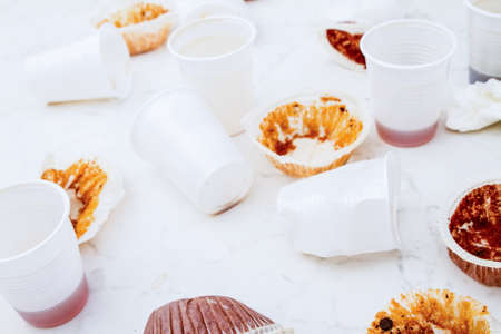 Mess when the party is finishedの写真素材