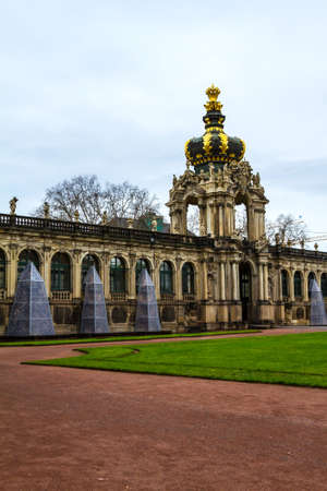 Zwinger courtyard in Dresden, Germanyのeditorial素材