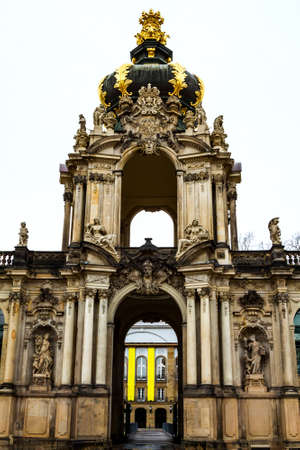 Zwinger courtyard in Dresden Germanyの写真素材