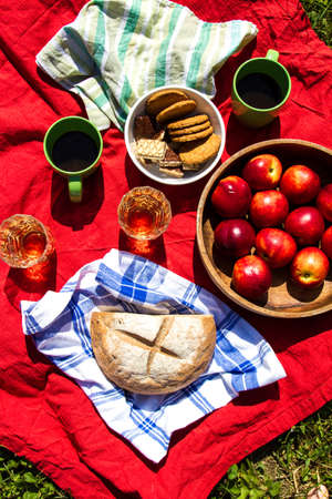 Afternoon snack in the grass