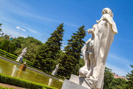 Sabatini Gardens in the Royal Palace of Madrid, Spainのeditorial素材