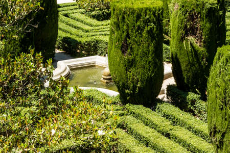 Sabatini Gardens in the Royal Palace of Madrid, Spainのeditorial素材