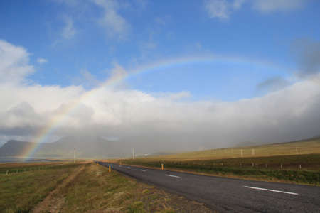 rainbow in Icelandの写真素材